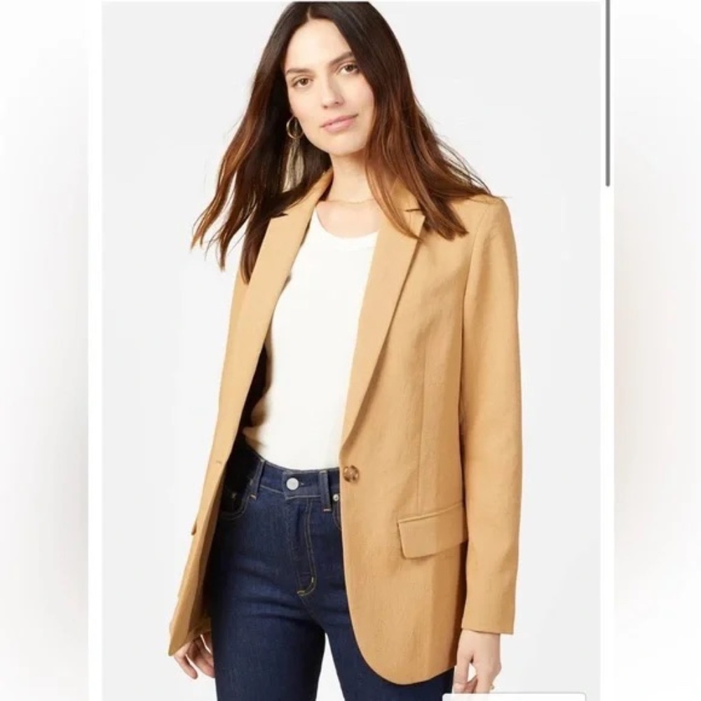 NWT Outerknown Devin Single Button Lightweight Tan Blazer - Size 6